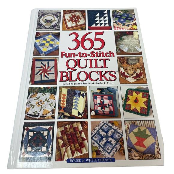 Vintage 2002 365 Fun-To-Stitch Quilt Blocks Jeanne Stauffer Sandra Hatch Book - Picture 1 of 3